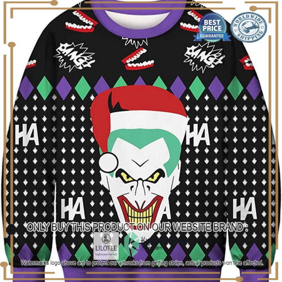 joker santa hahaha christmas sweater 1 25988
