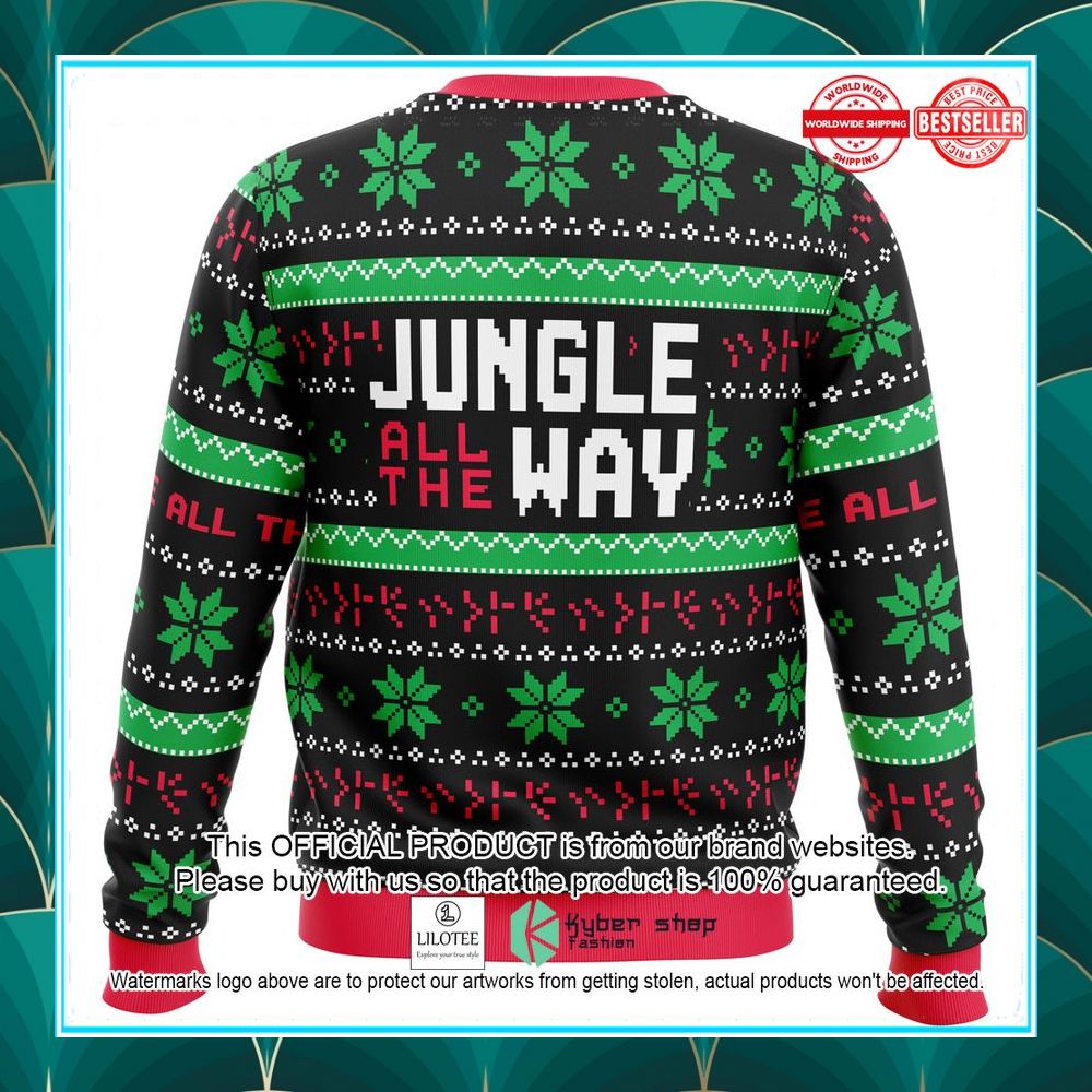 jungle all the way arnold schwarzenegger christmas sweater 5 274
