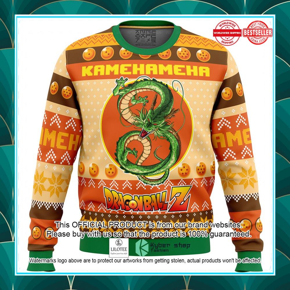 kamehameha dragon ball z christmas sweater 1 737