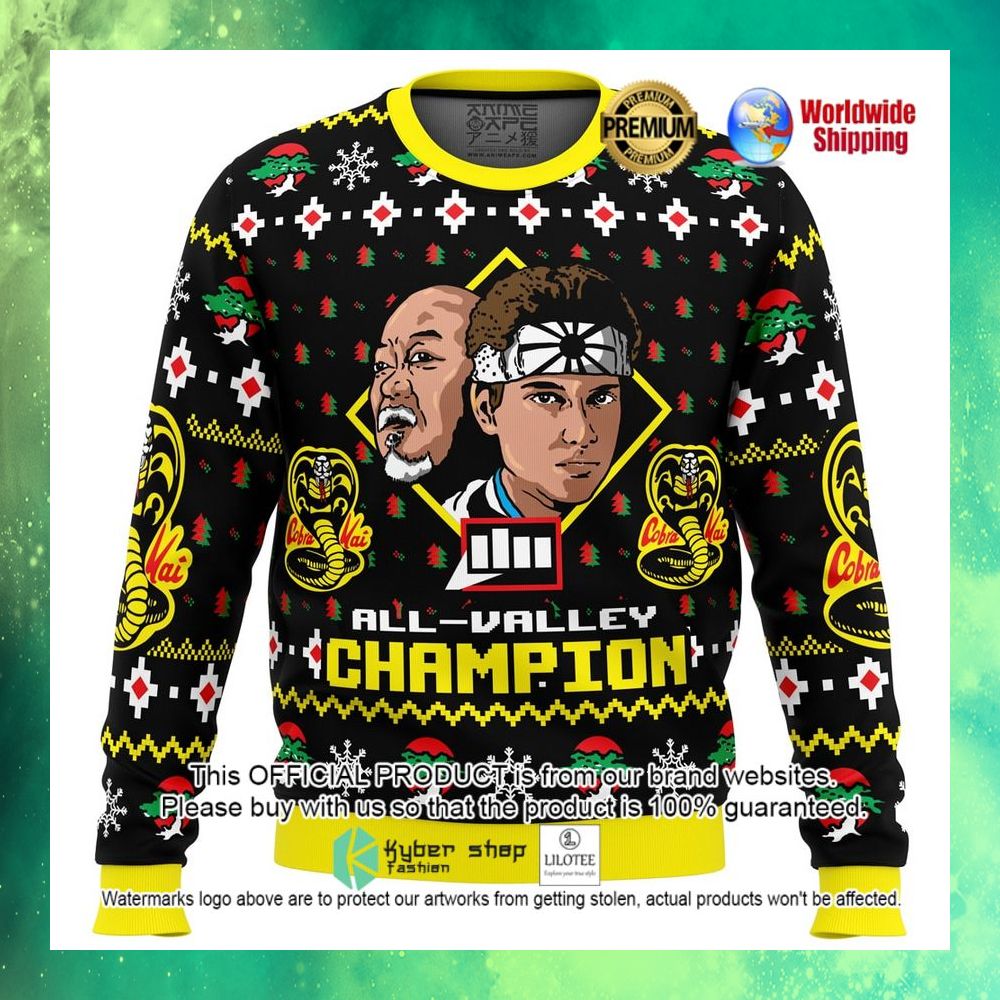 karate all valley champion christmas sweater 1 251