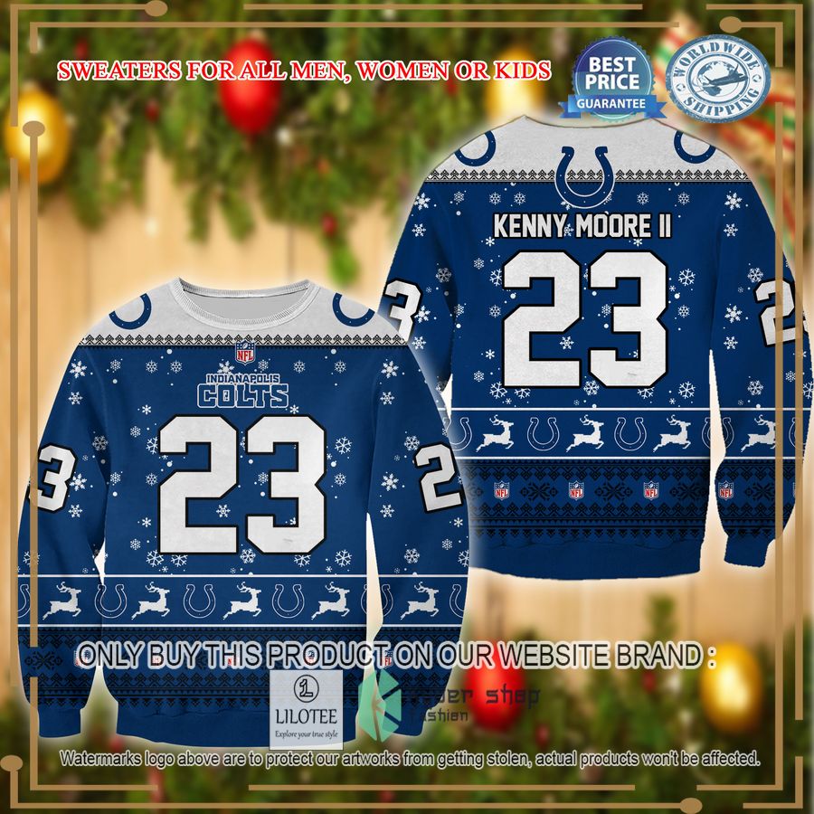 kenny moore ii indianapolis colts christmas sweater 1 4868