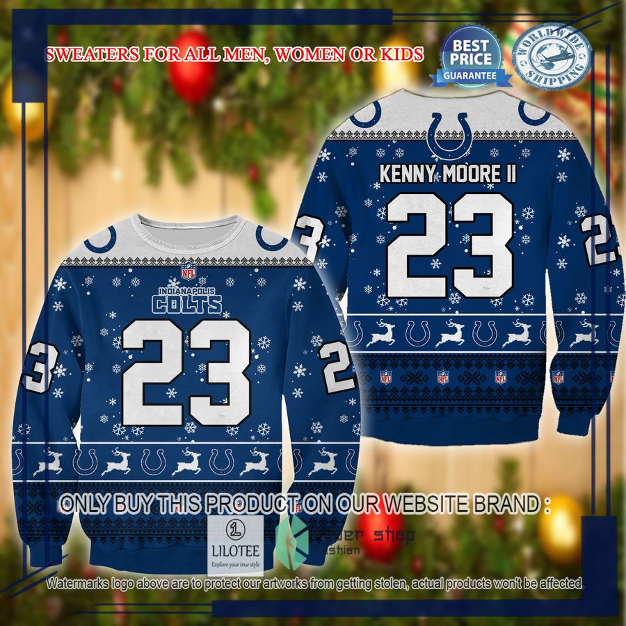 kenny moore ii indianapolis colts christmas sweater 1 59375