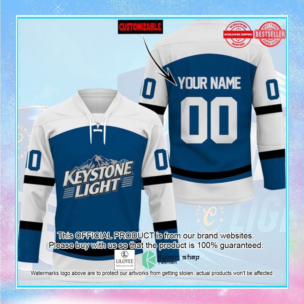 keystone light custom name hockey jersey 1 178