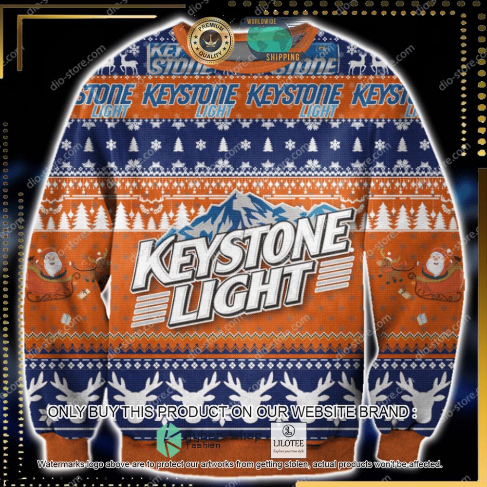 keystone light knitted christmas sweater 1 20588
