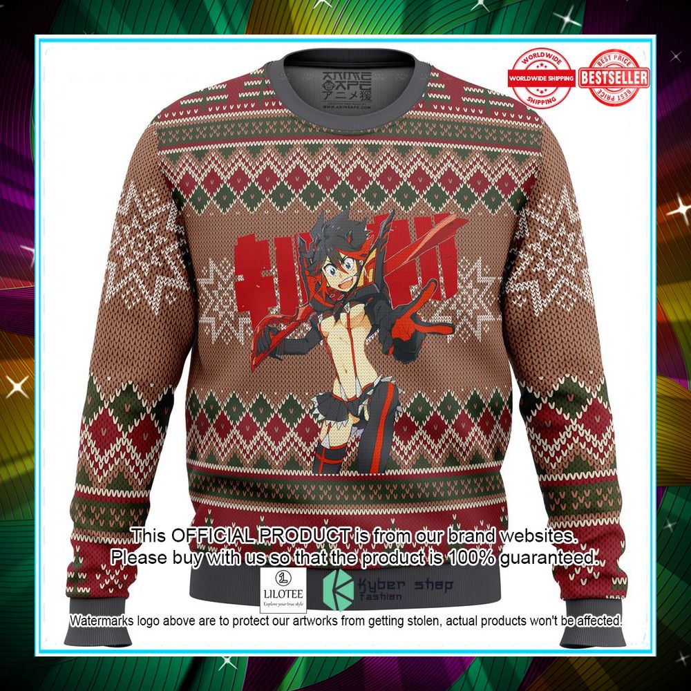 kill la kill matoi ryuko christmas sweater 1 316