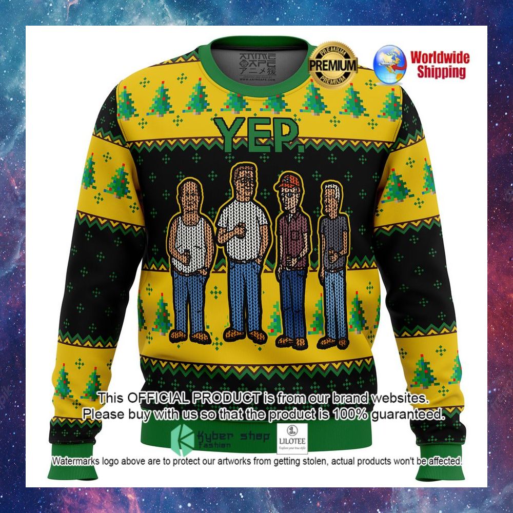king of the hill yep christmas sweater 1 206