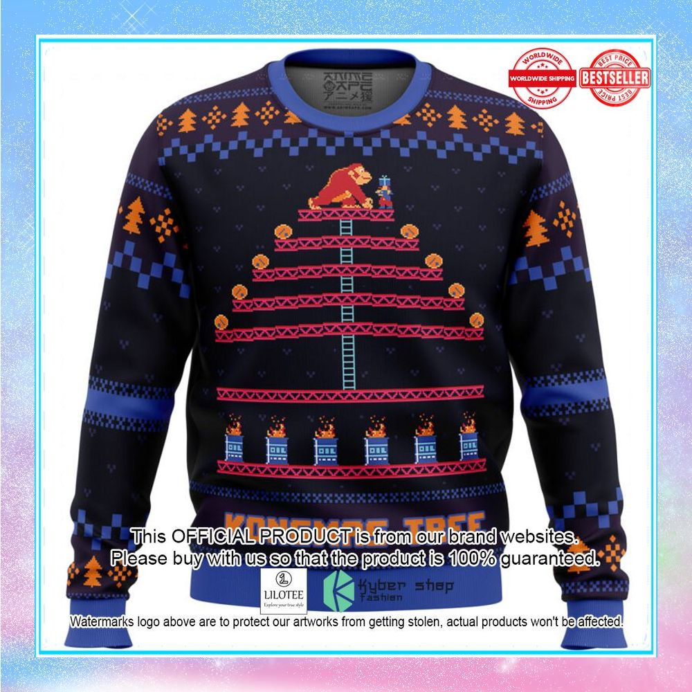 kongmas tree king kong christmas sweater 1 193