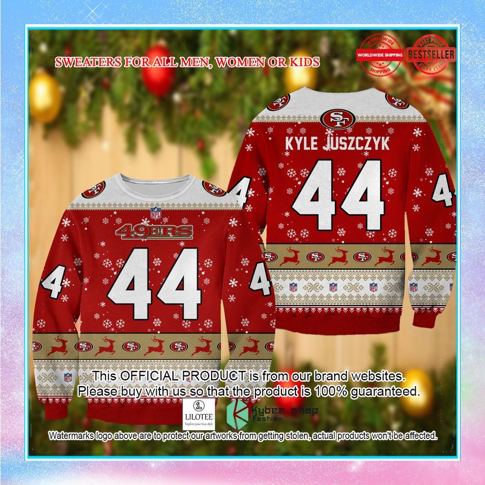 kyle juszczyk san francisco 49ers christmas sweater 1 240
