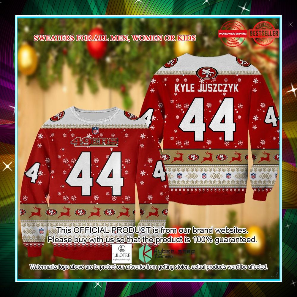 kyle juszczyk san francisco 49ers christmas sweater 1 309