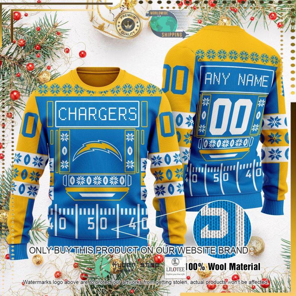 la chargers nfl personalized ugly sweater 1 88003