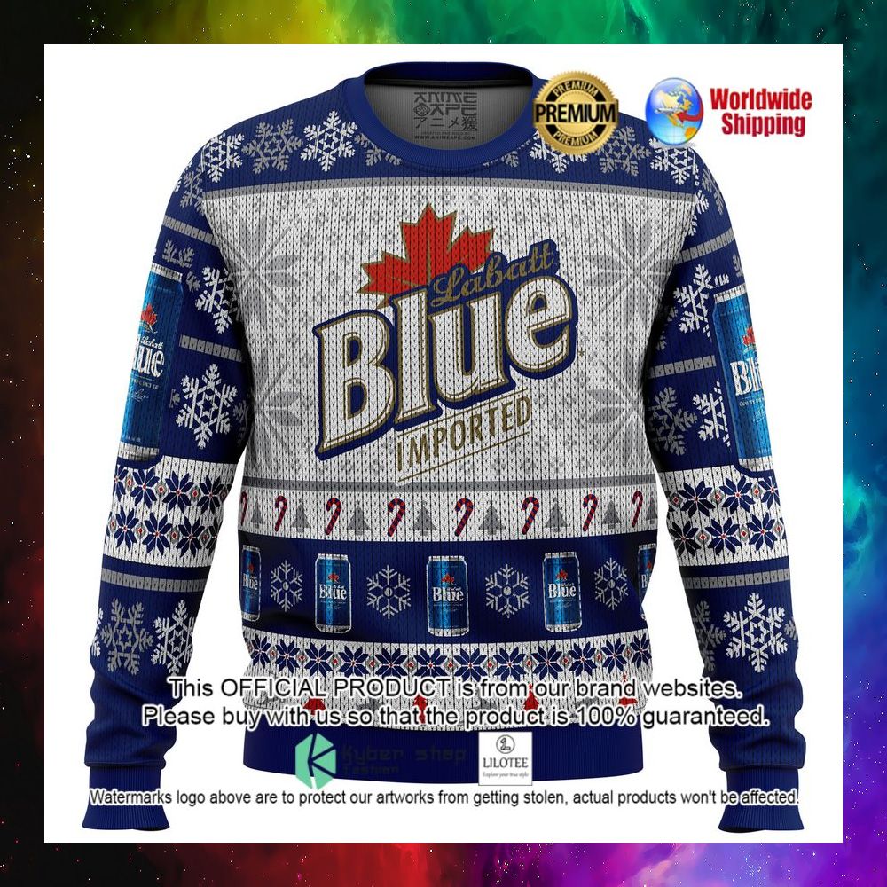 labatt blue imported christmas sweater 1 538