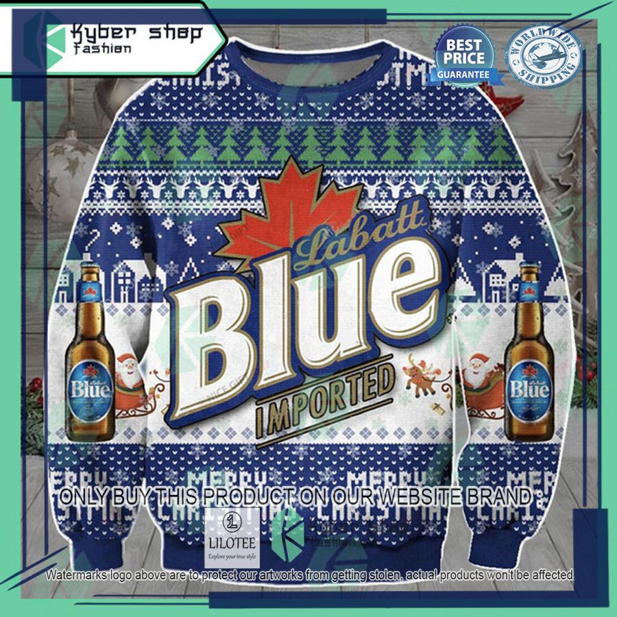 labatt blue ugly christmas sweater 1 447