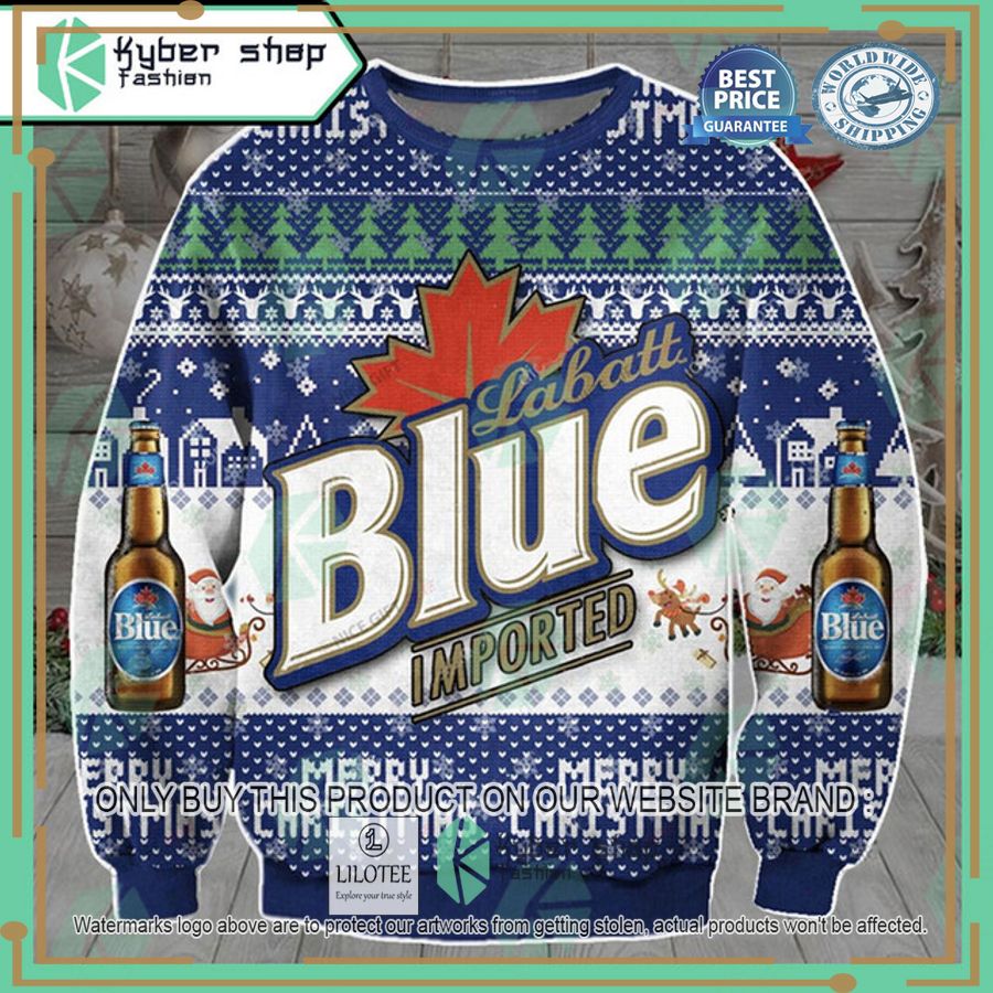 labatt blue ugly christmas sweater 1 8760