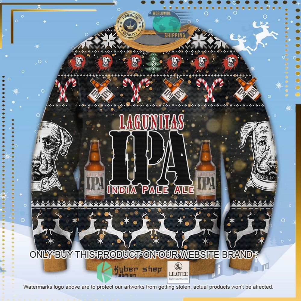 lagunitas ipa india pale ale knitted christmas sweater 1 43303