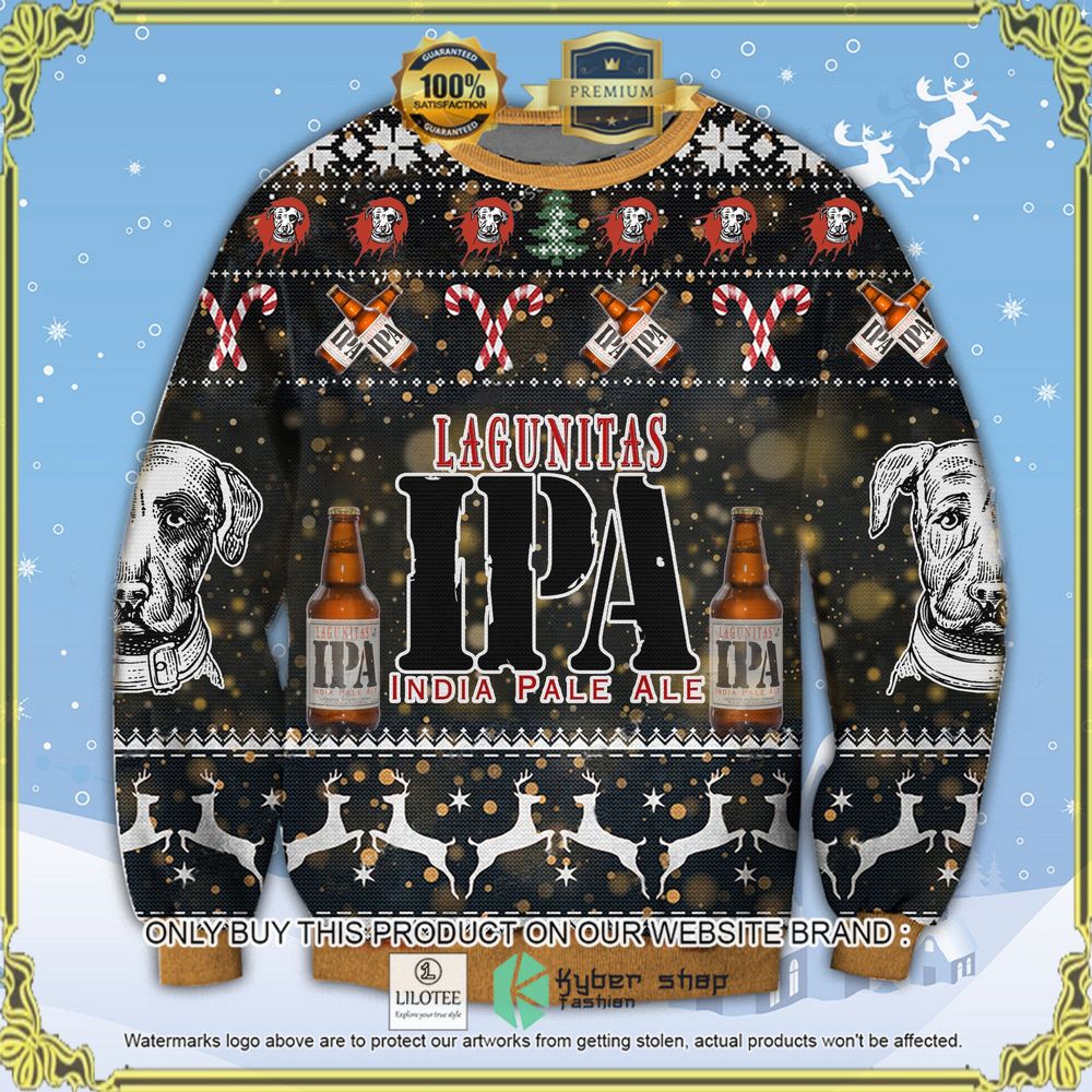 lagunitas ipa india pale ale knitted christmas sweater 1 79485