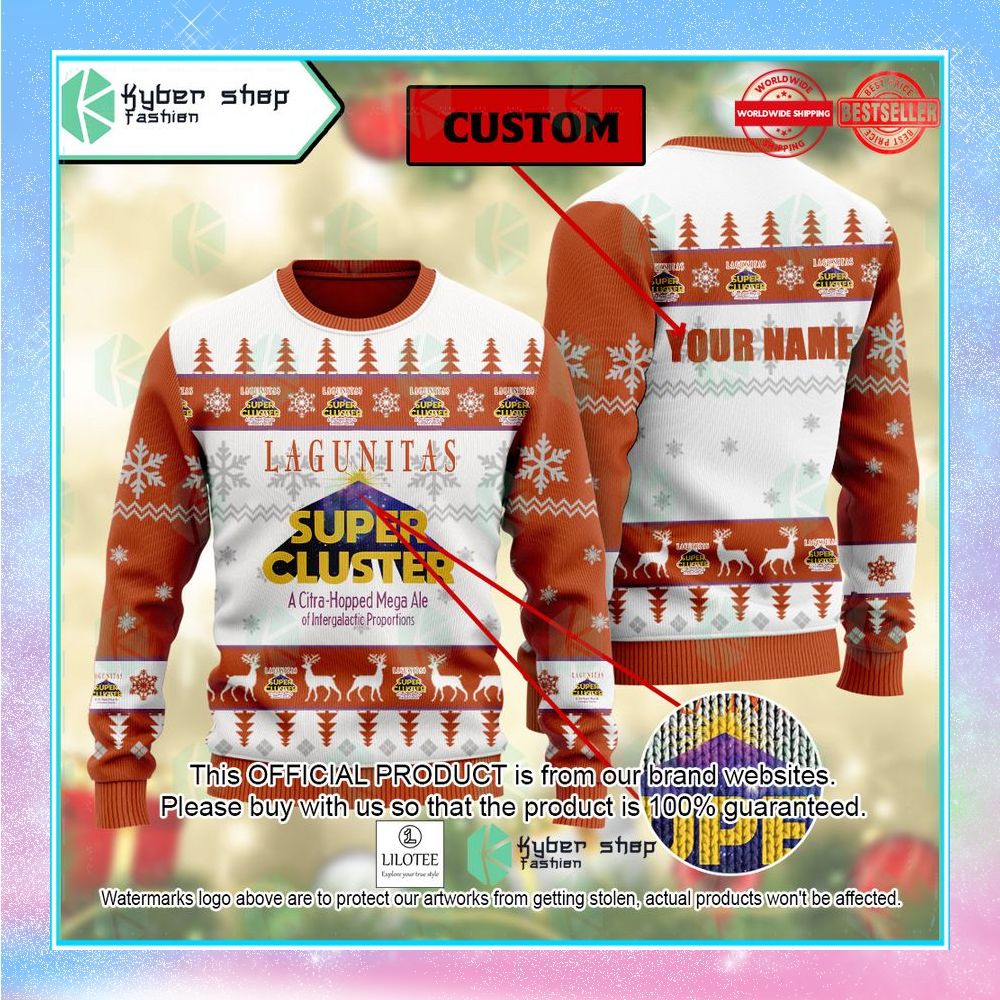 lagunitas super cluster ipa christmas sweater 1 34