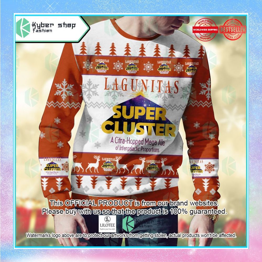 lagunitas super cluster ipa christmas sweater 2 378