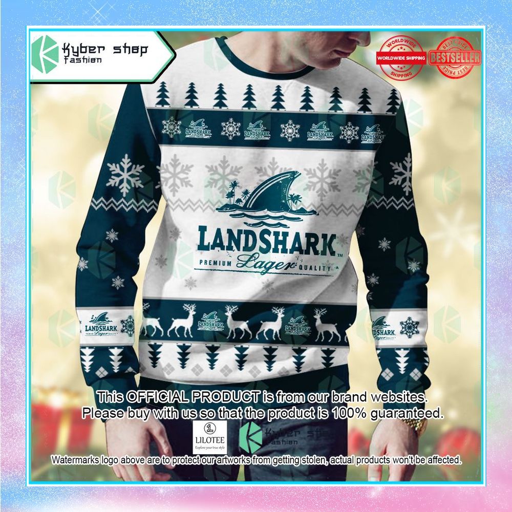 landshark lager christmas sweater 2 340