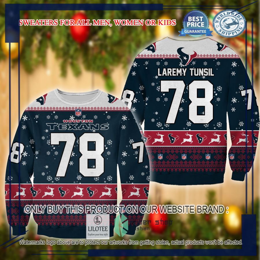 laremy tunsil houston texans christmas sweater 1 29302