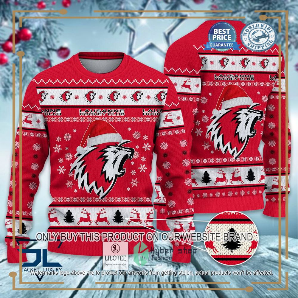 Lausanne Hockey Club Ugly Christmas Sweater 6
