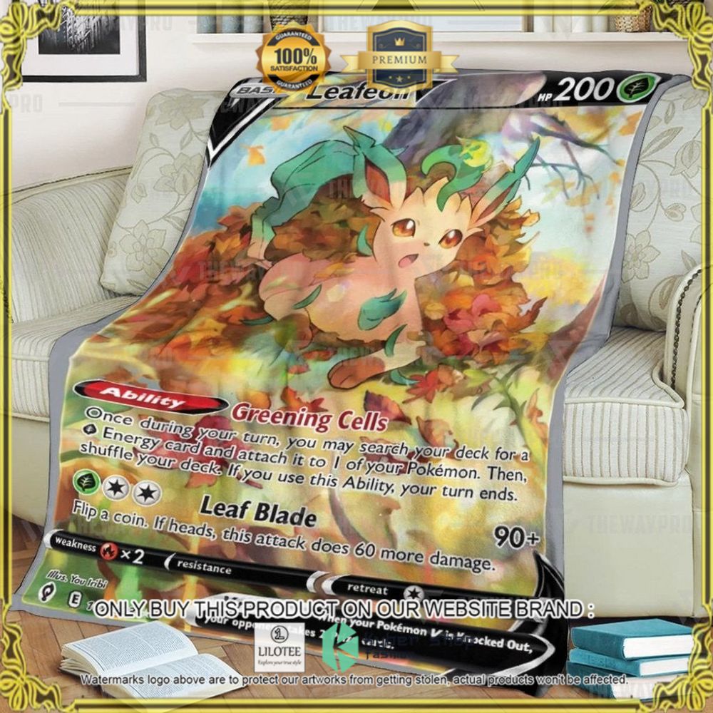 Leafeon Custom Pokemon Anime Soft Blanket - LIMITED EDITION 7