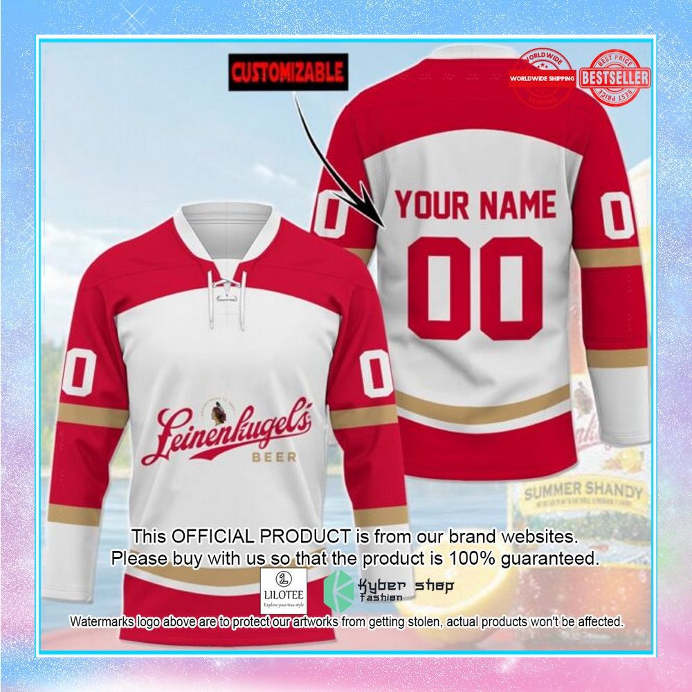 leinenkugels beer custom name hockey jersey 1 883