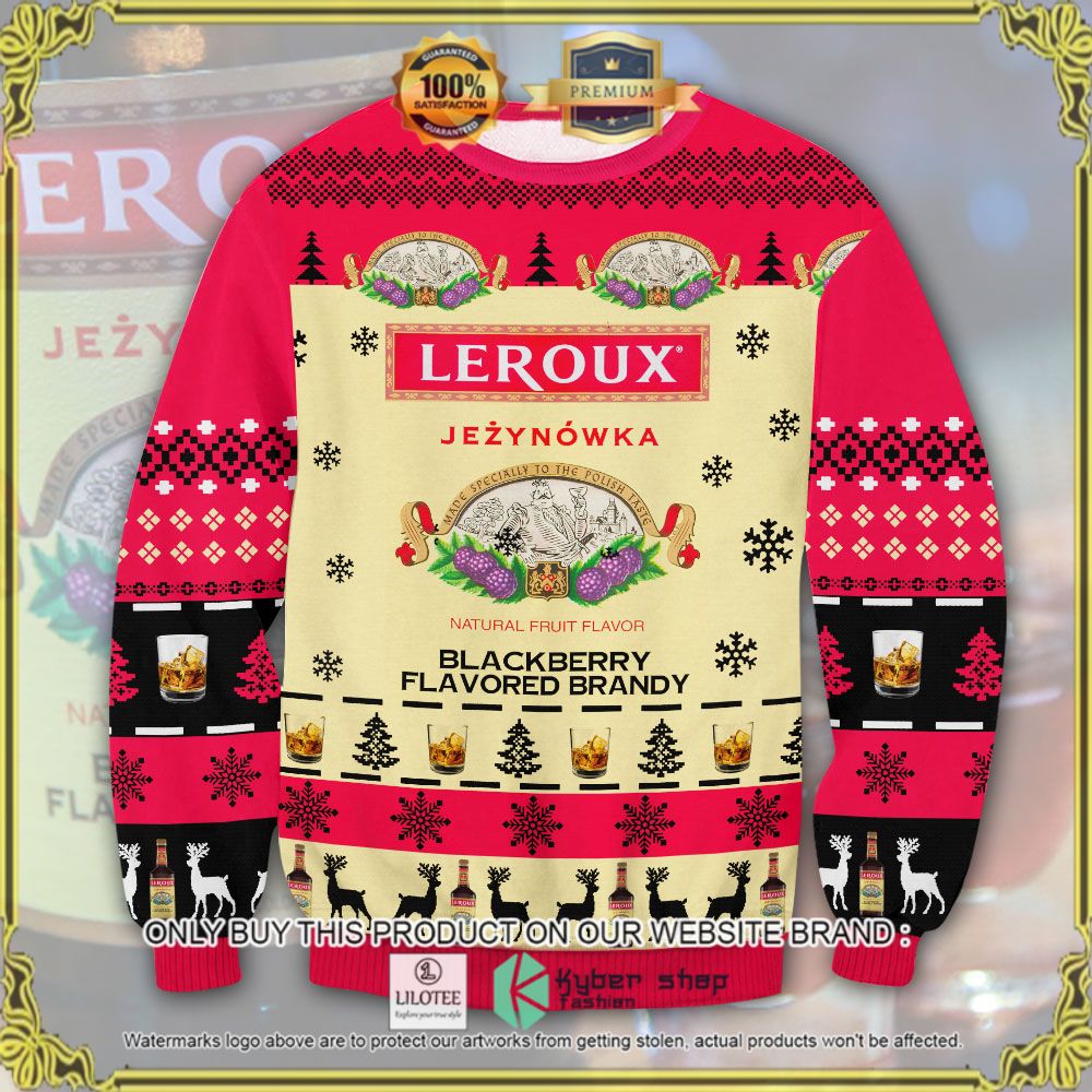 leroux blackberry brandy red yellow ugly sweater 1 89721