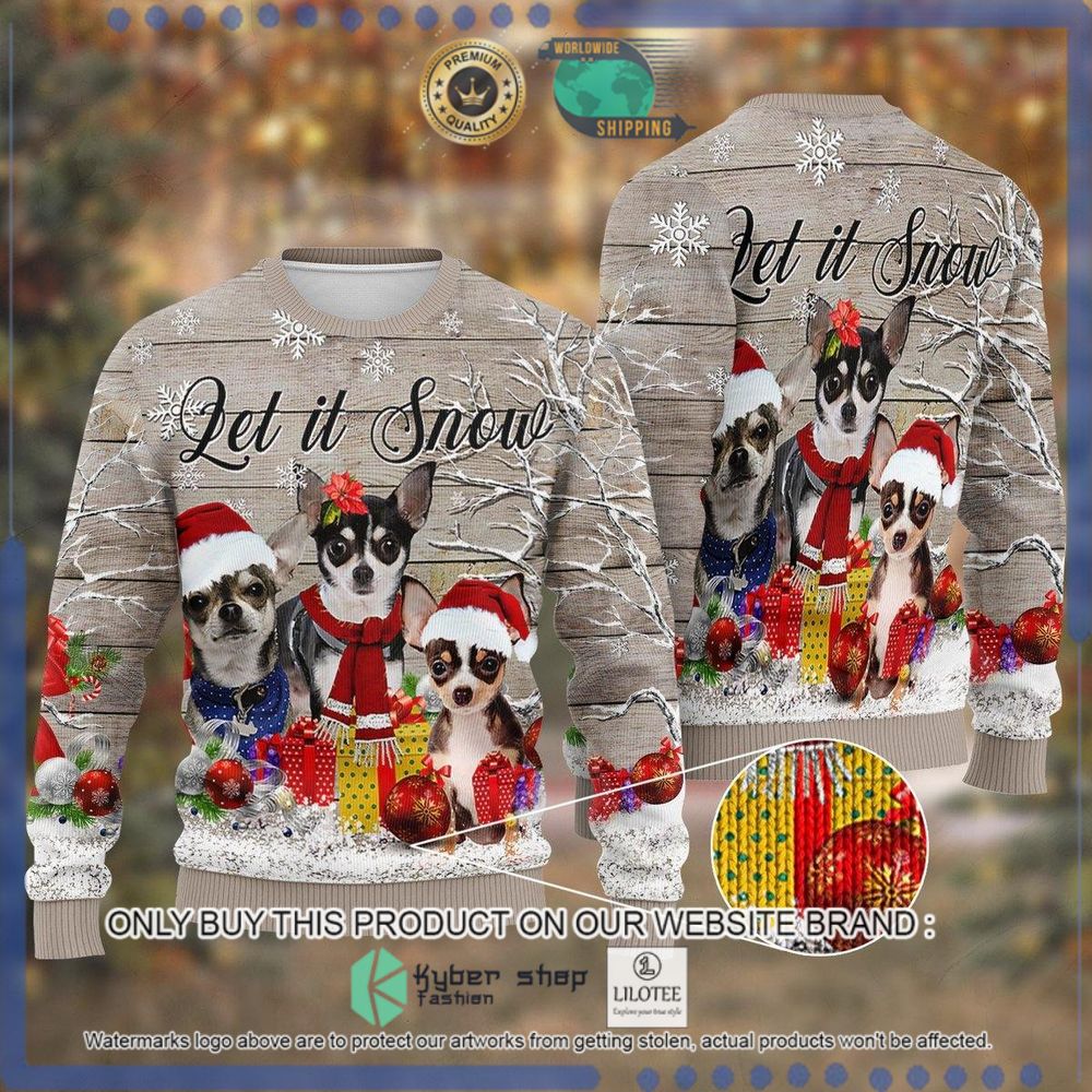 let it snow chihuahua christmas sweater 1 82973
