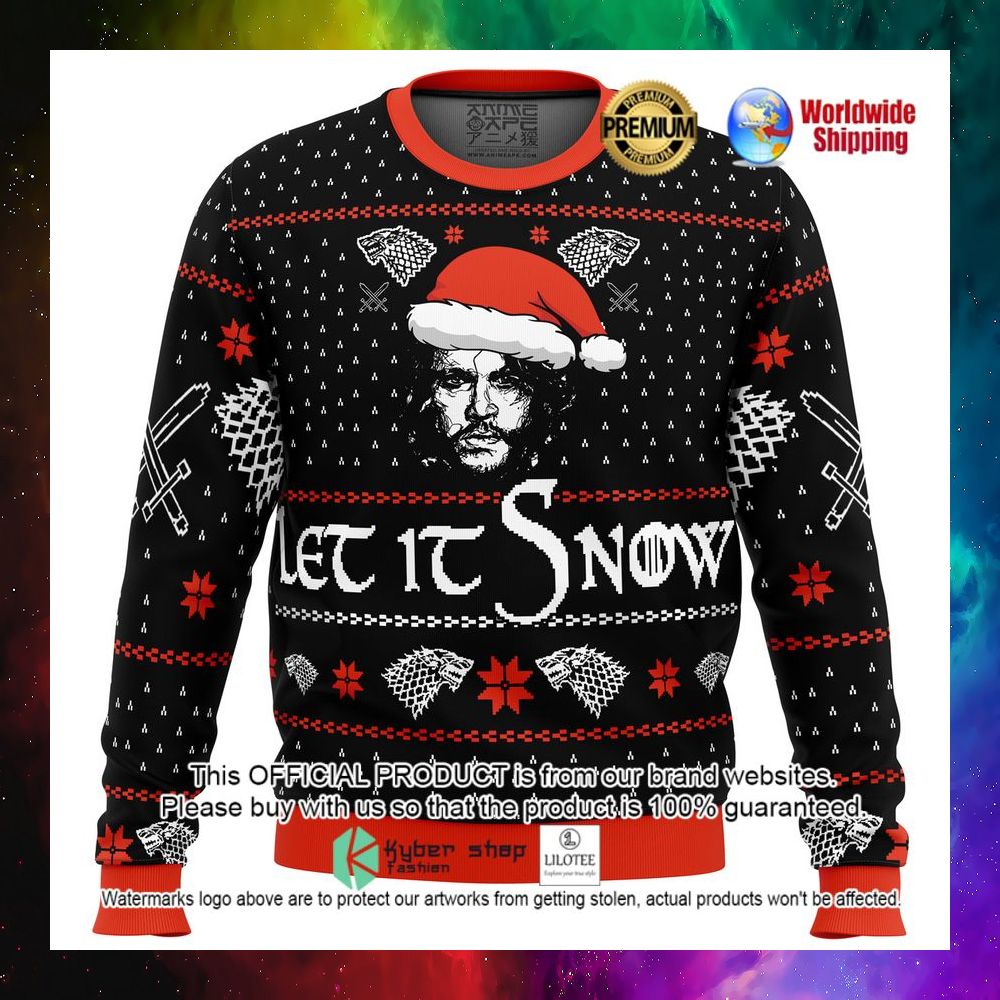 let it snow jon game of thrones christmas sweater 1 421