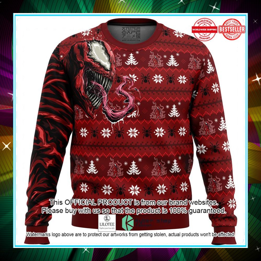 let there be christmas carnage marvel ugly sweater 2 445