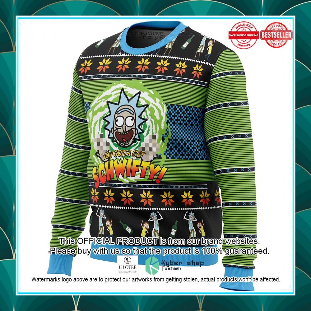 lets get schwifty rick and morty christmas sweater 3 204