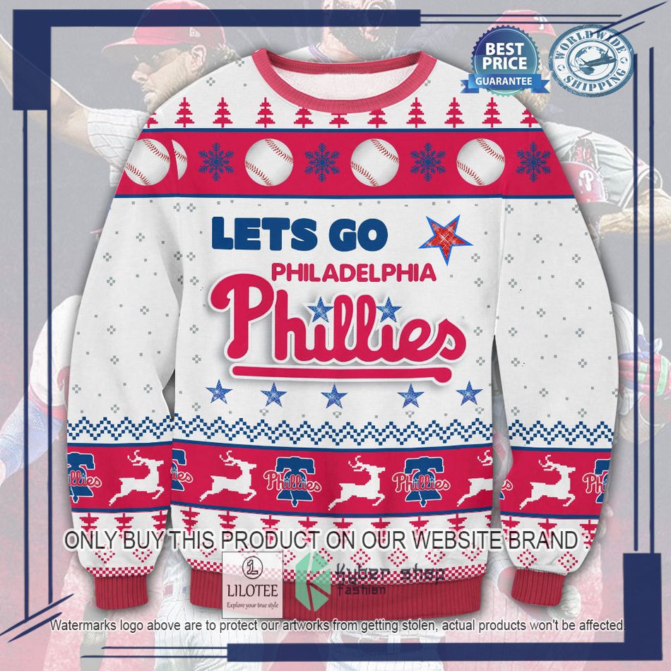 lets go philadelphia phillies ugly christmas sweater 1 63893