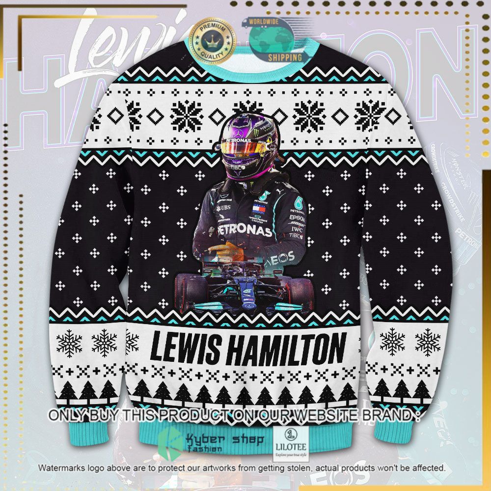 lewis hamilton racing blue black white ugly sweater 1 72454