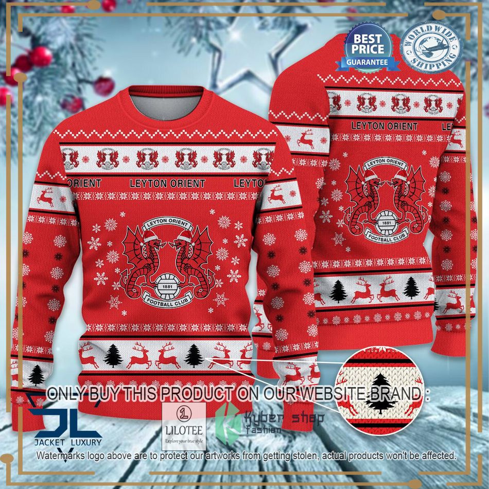 Leyton Orient EFL Ugly Christmas Sweater - LIMITED EDITION 6