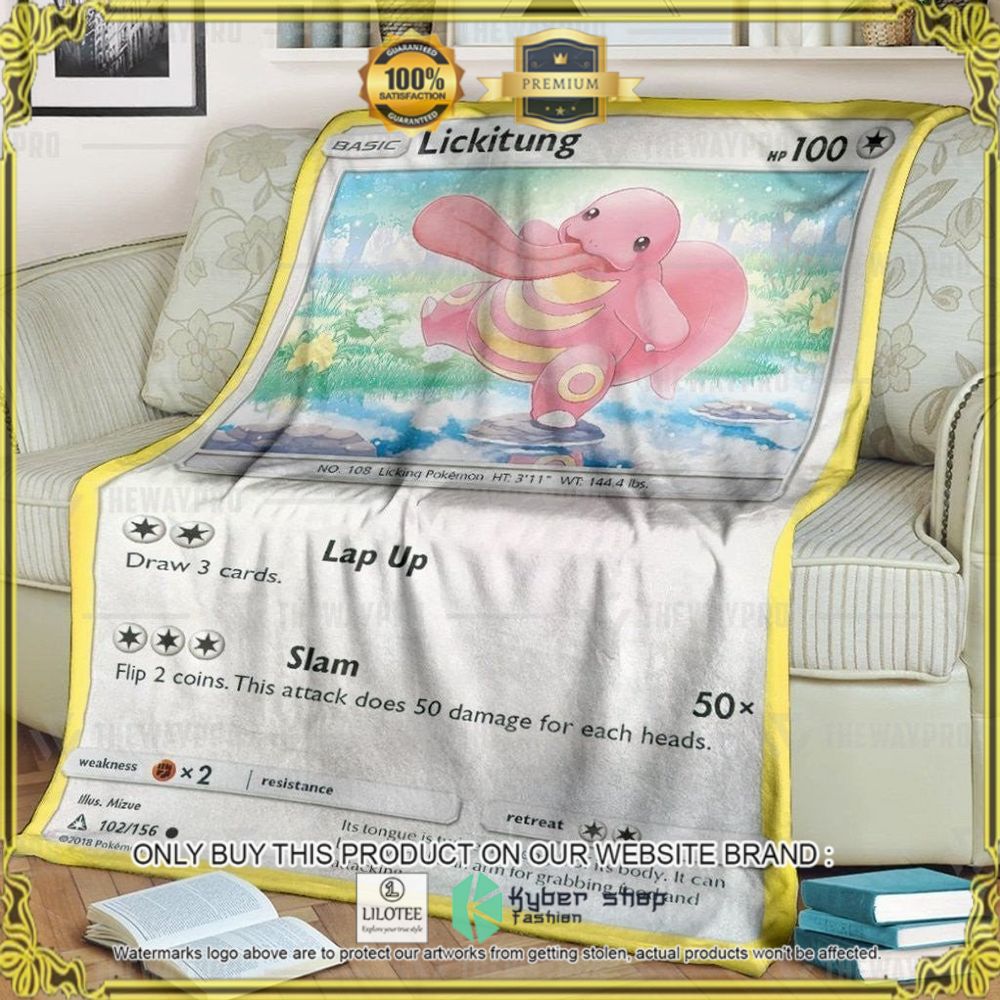 Lickitung Custom Pokemon Soft Blanket - LIMITED EDITION 8