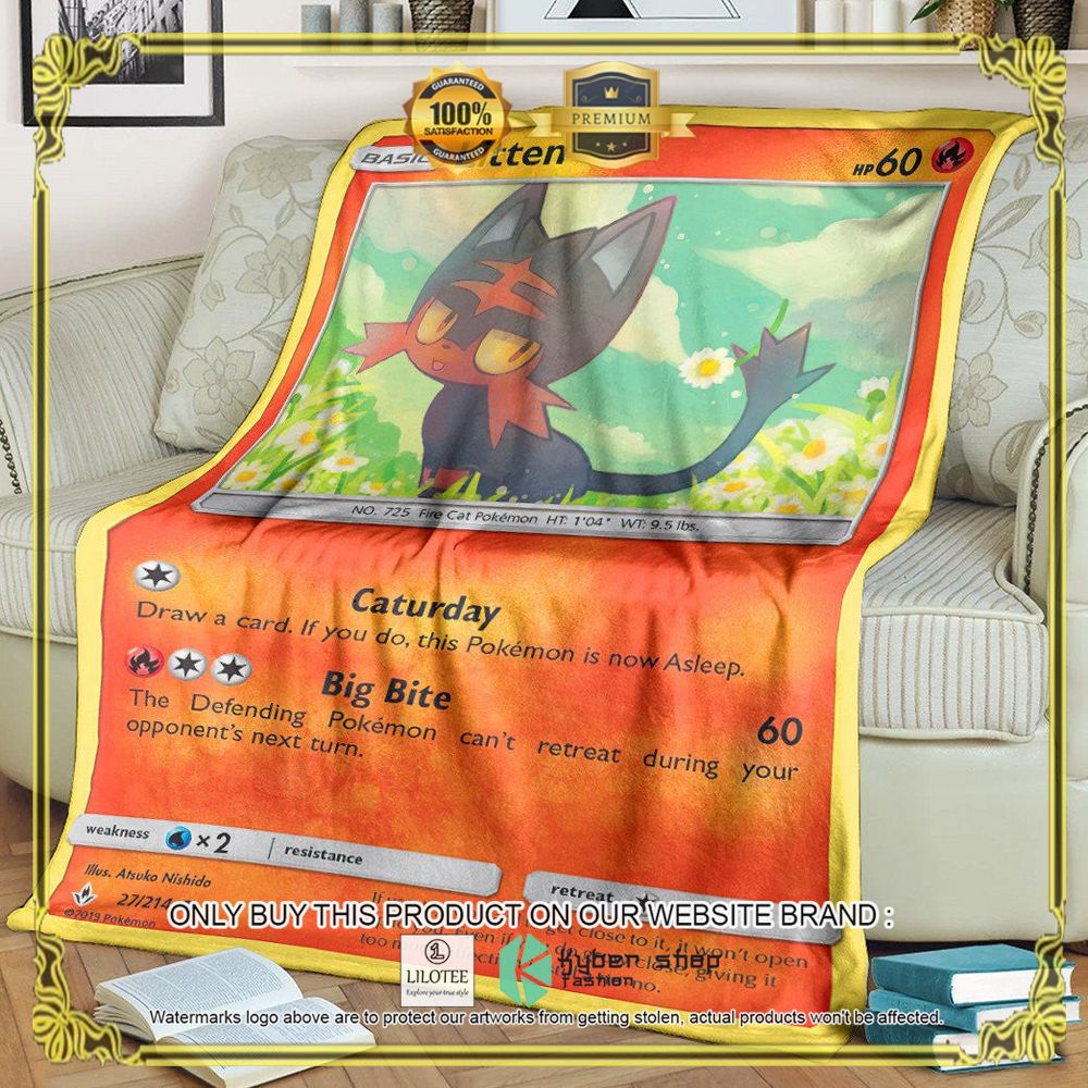 Litten Unbroken Bonds Anime Pokemon Blanket - LIMITED EDITION 8