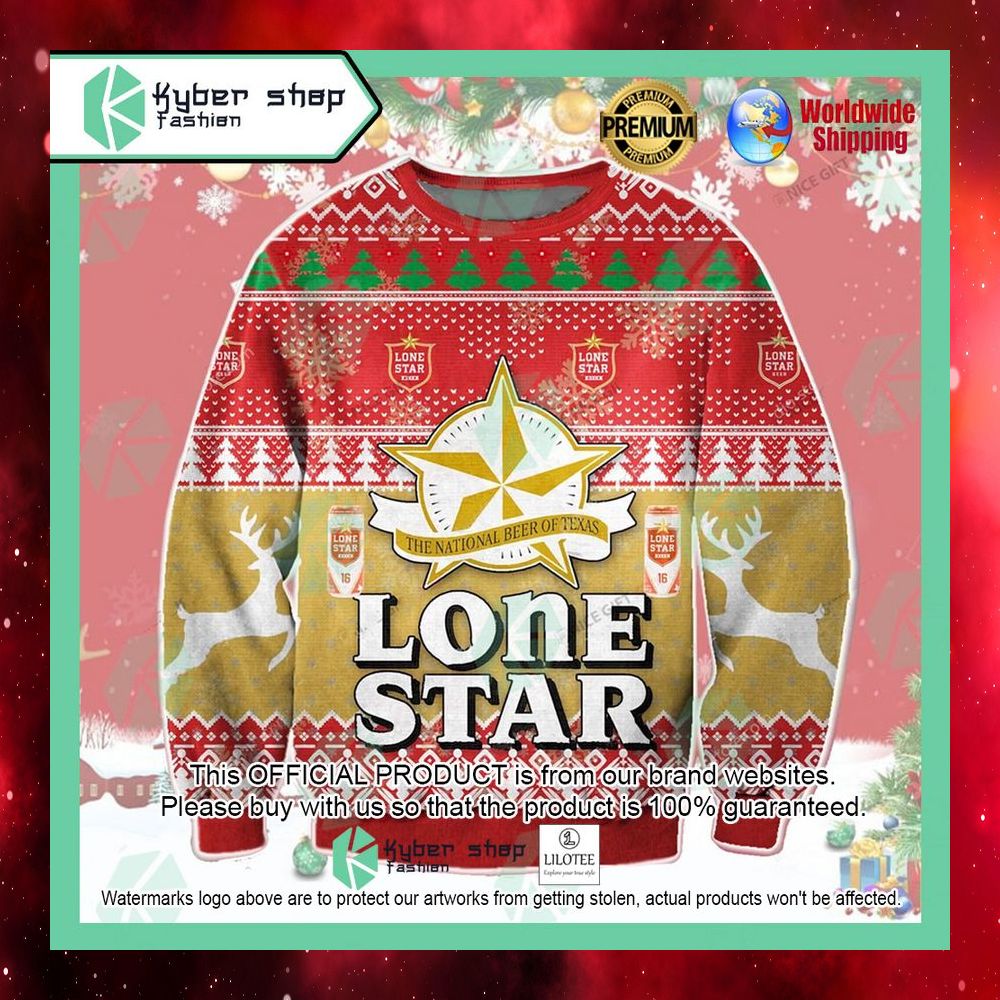 lone star the national beer of texas christmas sweater 1 523