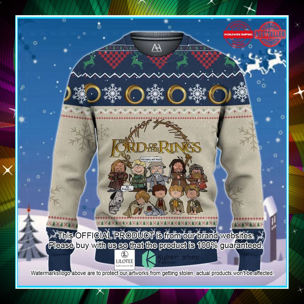 lord of the ring cartoon sweater christmas 1 509