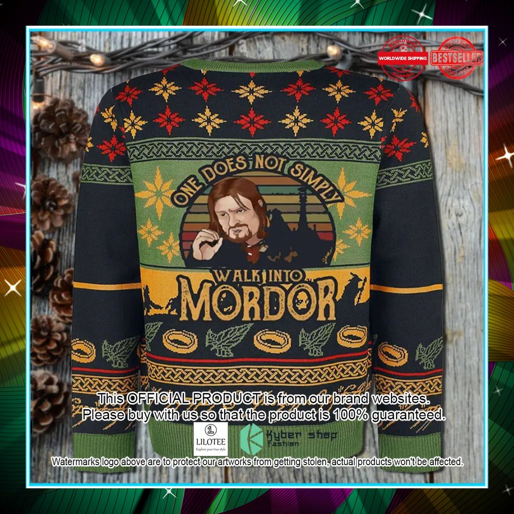 lord of the ring one does not simply walk into mordor sweater christmas 1 309