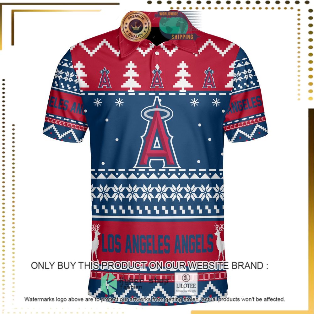 los angeles angels personalized sweater polo 1 39575