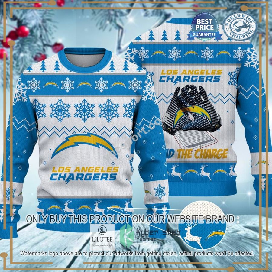 los angeles chargers nfl christmas sweater 1 13081