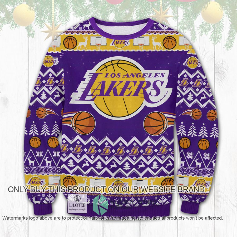 Los Angeles Lakers Christmas Sweater, Sweatshirt 9