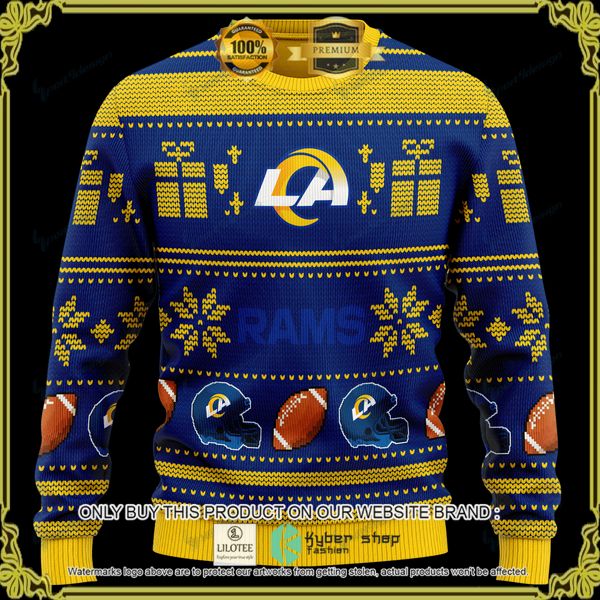 los angeles rams team nfl personalized woolen knitted sweater 1 1216