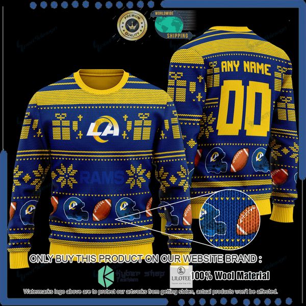 los angeles rams team nfl personalized woolen knitted sweater 1 44968
