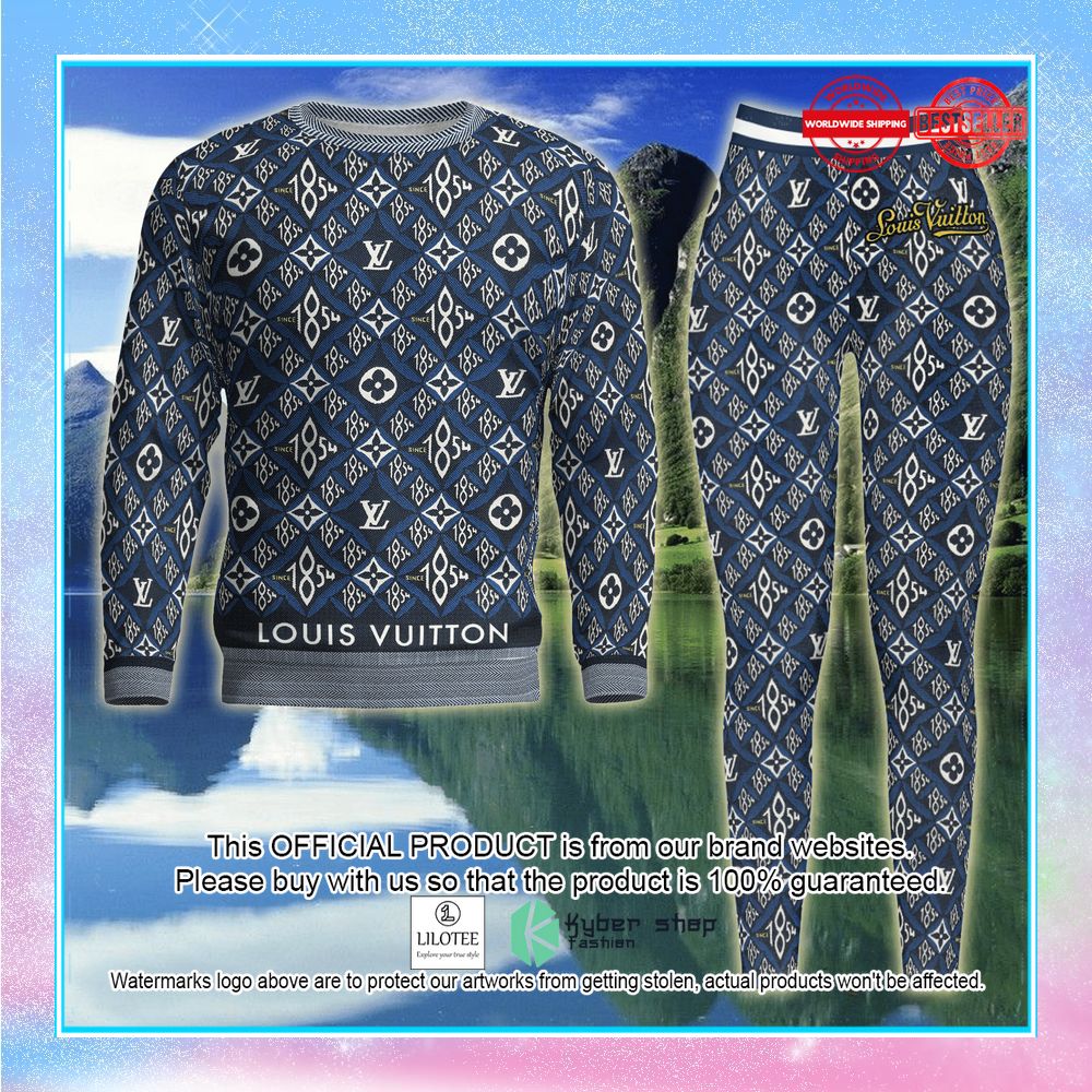 louis vuitton brand blue sweater leggings 1 363