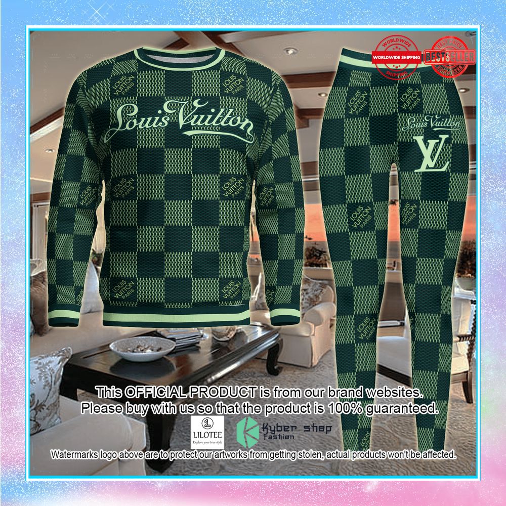 louis vuitton green sweater leggings 1 808