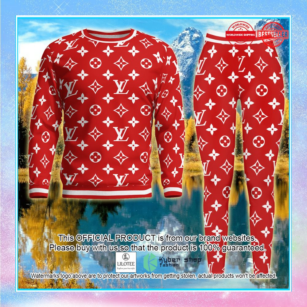 louis vuitton red sweater leggings 1 755