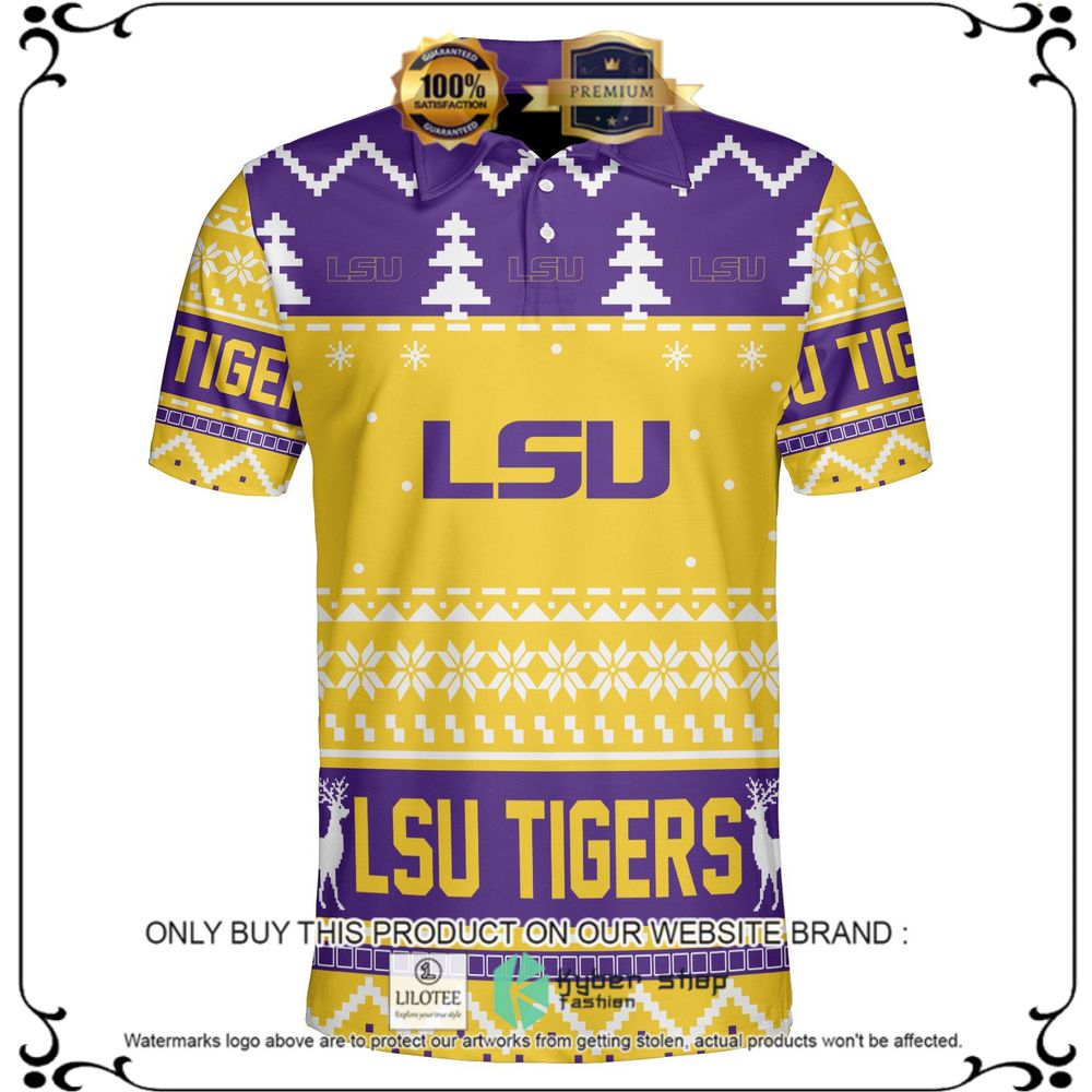 lsu tigers personalized sweater polo 1 17607