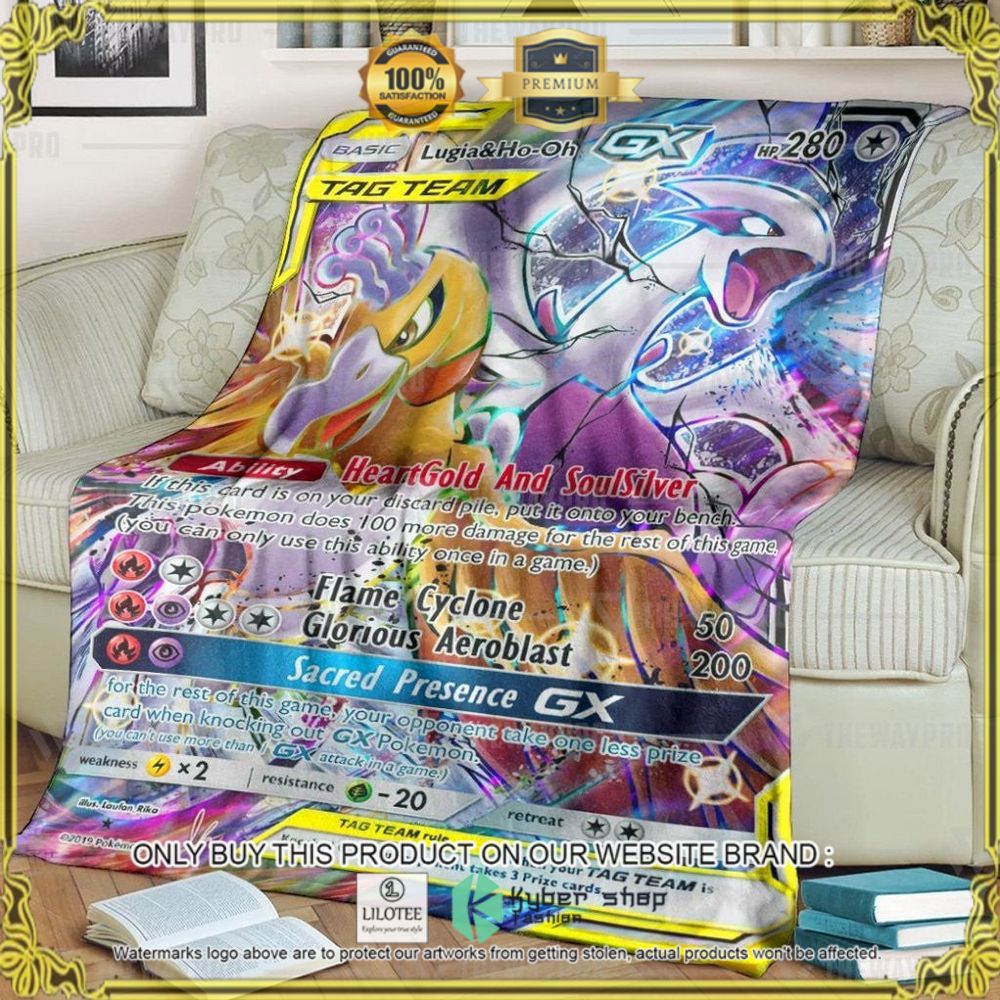 Lugia and Ho-oh GX Custom Pokemon Soft Blanket - LIMITED EDITION 7