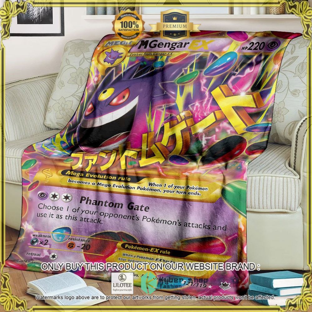 M Gengar EX Phantom Forces Custom Pokemon Soft Blanket - LIMITED EDITION 6